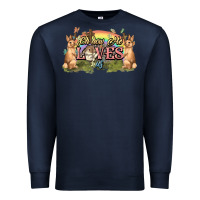 Navy Oh how he loves us cross Easter Day Premium Sweatshirt - HowdyJamesFarm