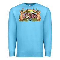 Ocean Blue Oh how he loves us cross Easter Day Premium Sweatshirt - HowdyJamesFarm