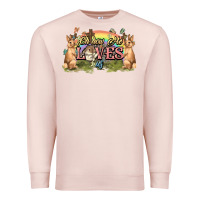 Pale Pink Oh how he loves us cross Easter Day Premium Sweatshirt - HowdyJamesFarm