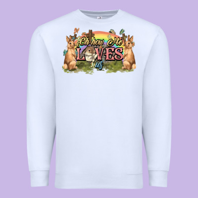 Oh How He Loves Us Cross Easter Day Premium Sweatshirt Designed By Howdyjamesfarm