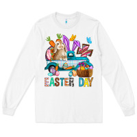 White Easter Day With Truck Long Sleeve Tee - BundleAndBundleShop