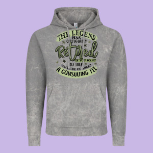 The Legend Has Officially Retired Vintage Hoodie Designed By Maliassmallbusiness