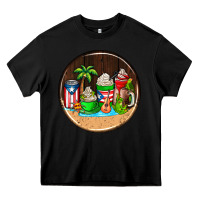 Black puerto rico coasters Heavy Core Tee - AdoDesignShop