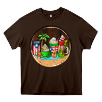 Chocolate Brown puerto rico coasters Heavy Core Tee - AdoDesignShop