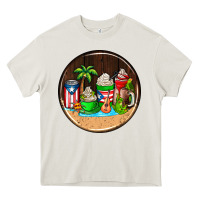 Cream puerto rico coasters Heavy Core Tee - AdoDesignShop