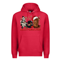 Cardinal merry christmas heifer cow gnomies Premium Hoodie - CowGirlArtShop