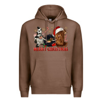 Chestnut merry christmas heifer cow gnomies Premium Hoodie - CowGirlArtShop