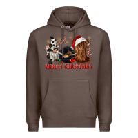 Coffee merry christmas heifer cow gnomies Premium Hoodie - CowGirlArtShop