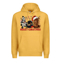 Mustard merry christmas heifer cow gnomies Premium Hoodie - CowGirlArtShop