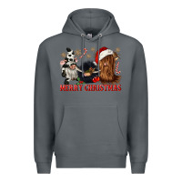 Rock merry christmas heifer cow gnomies Premium Hoodie - CowGirlArtShop