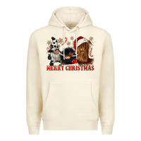 Sandshell merry christmas heifer cow gnomies Premium Hoodie - CowGirlArtShop