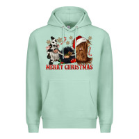 Seafoam merry christmas heifer cow gnomies Premium Hoodie - CowGirlArtShop