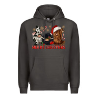 Smoke merry christmas heifer cow gnomies Premium Hoodie - CowGirlArtShop