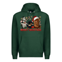 Sports Green merry christmas heifer cow gnomies Premium Hoodie - CowGirlArtShop