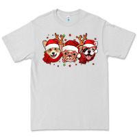 Dove Grey christmas dogs corgi chihuahua frenchie Premium Tee - Jasminsmagicworld