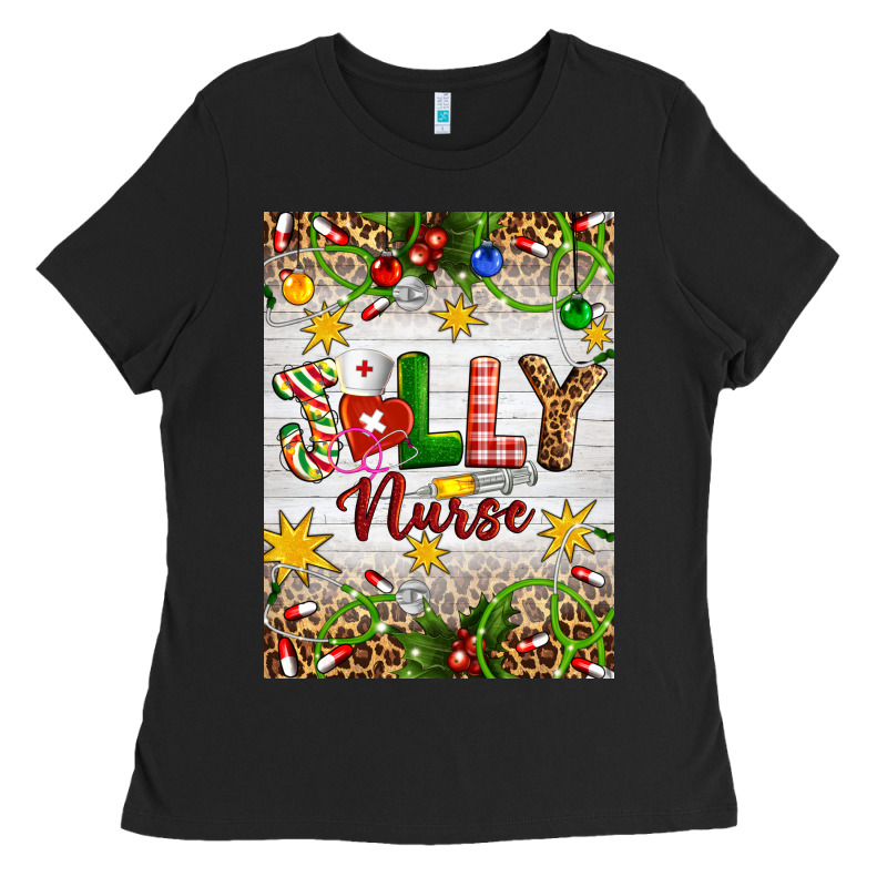 Christmas Jolly Nurse Ladies Tee by Artiststas | Teevron