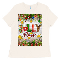 Bone Christmas Jolly Nurse Ladies Tee - Artiststas