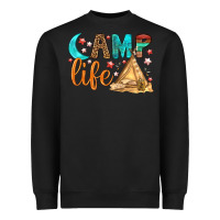 Black Camp Life Heavyweight Sweatshirt - BundleAndBundleShop