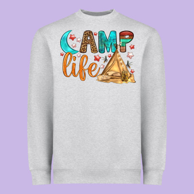 Camp Life Heavyweight Sweatshirt Designed By Bundleandbundleshop