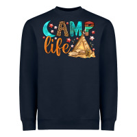 Navy Camp Life Heavyweight Sweatshirt - BundleAndBundleShop