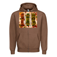 Chestnut Pumpkins Leaves Flannels Hayrides Football Zipper Hoodie - texasbilliewilder