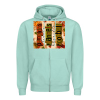 Seafoam Pumpkins Leaves Flannels Hayrides Football Zipper Hoodie - texasbilliewilder
