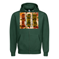 Sports Green Pumpkins Leaves Flannels Hayrides Football Zipper Hoodie - texasbilliewilder