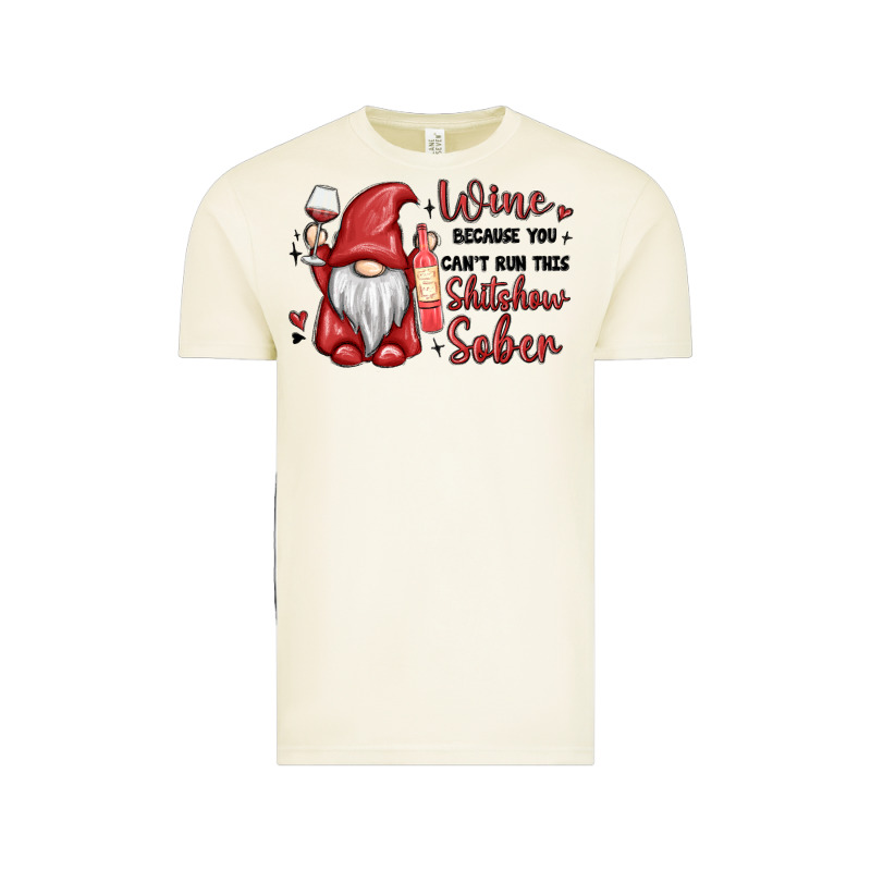 Wine Because You Cant Run This Shitshow Sober Vintage Tee by MaliasSmallBusiness | Teevron