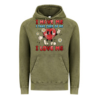 Vintage Olive i have me i take care of me i love me Vintage Hoodie - MaliasSmallBusiness