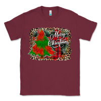 Burgundy merry Christmas trees Classic Tee - CowhideDigitalArt