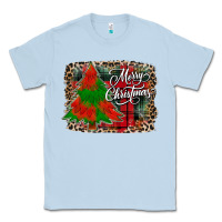 Dusty Blue merry Christmas trees Classic Tee - CowhideDigitalArt
