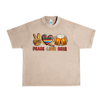 French Oak peace love beer Urban Heavy Tee - NancyCooperArtShop