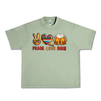 Oil Green peace love beer Urban Heavy Tee - NancyCooperArtShop