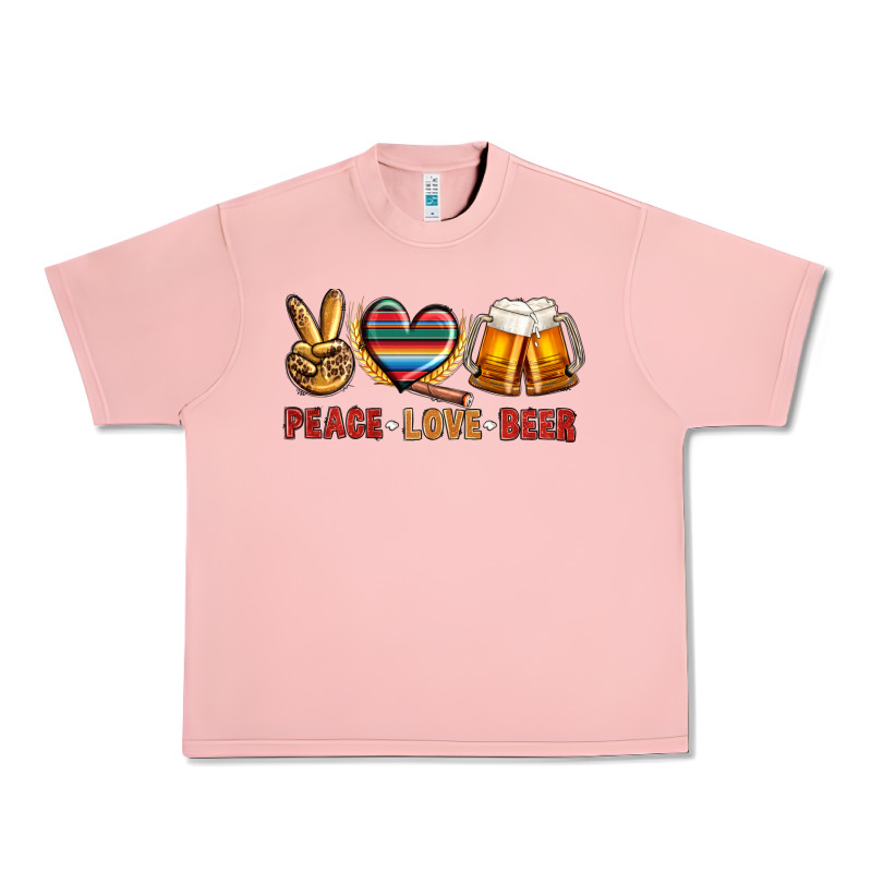 Peace Love Beer Urban Heavy Tee by NancyCooperArtShop | Teevron