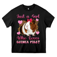 Black Just A Girl Love Who Loves Guinea Pigs Heavy Core Tee - Artiststas