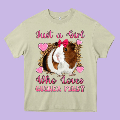 Just A Girl Love Who Loves Guinea Pigs Heavy Core Tee Designed By Artiststas