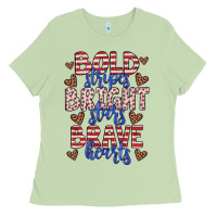 Matcha bold stripes bright stars brave hearts Ladies Tee - JahusDesignShop