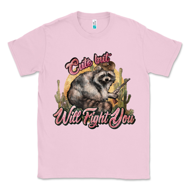 Cute But Will Fight You Racoon Western Classic Tee by NancyCooperArtShop | Teevron