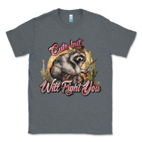 Charcoal Heather cute but will fight you racoon western Classic Tee - NancyCooperArtShop