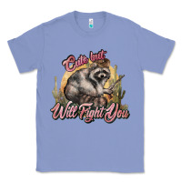 Colony Blue cute but will fight you racoon western Classic Tee - NancyCooperArtShop