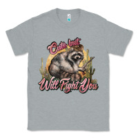 Heather Grey cute but will fight you racoon western Classic Tee - NancyCooperArtShop
