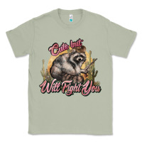 Matcha cute but will fight you racoon western Classic Tee - NancyCooperArtShop