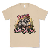 Mushroom cute but will fight you racoon western Classic Tee - NancyCooperArtShop