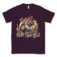 Plum cute but will fight you racoon western Classic Tee - NancyCooperArtShop