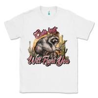 White cute but will fight you racoon western Classic Tee - NancyCooperArtShop
