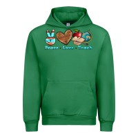 Emerald peace love teach Urban Hoodie - BundleAndBundleShop