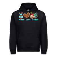 Foreset Green peace love teach Urban Hoodie - BundleAndBundleShop