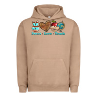 Pigment Burro peace love teach Urban Hoodie - BundleAndBundleShop