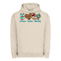 Pigment French Oak peace love teach Urban Hoodie - BundleAndBundleShop
