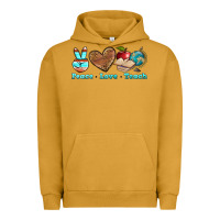 Pigment Peanut Butter peace love teach Urban Hoodie - BundleAndBundleShop